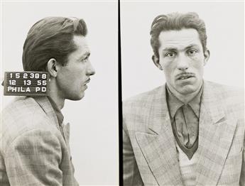 (AMERICAN CRIME) A group of more than 325 mugshots, all depicting men, from Philadelphia, Pennsylvania. 1947-59.